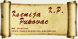 Ksenija Pupovac vizit kartica
